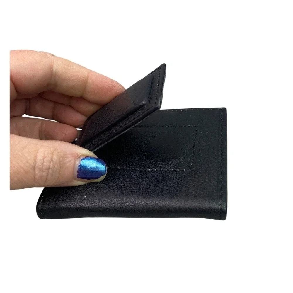 Paul Taylor Wallet Black Genuine Leather Money Clip Front Pocket MC-9 Magnetic3